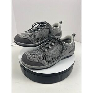 Orthofeet Palma Gray Lace-Up Sneakers Women's Size 8 Wide Arch & Plantar Support